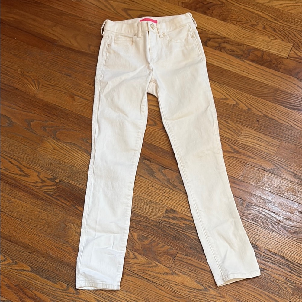 Lilly Pulitzer White Skinny Jeans Classic Style